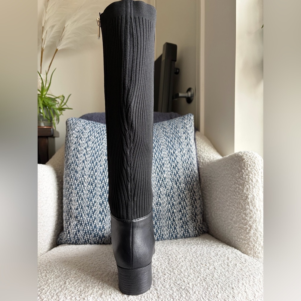 Kenneth Cole Black Leanna Knee High Boots~ size 8.5 M - Picture 5 of 14